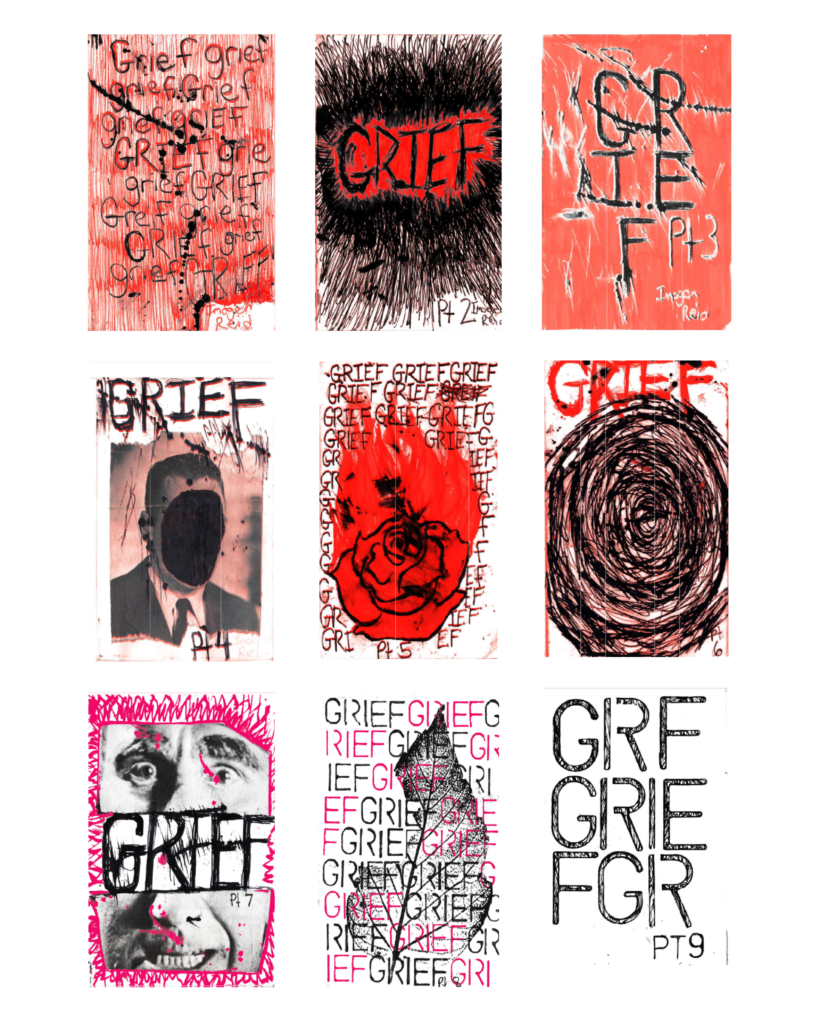 Nine Zines on Grief, by Imogen Reid - digital version