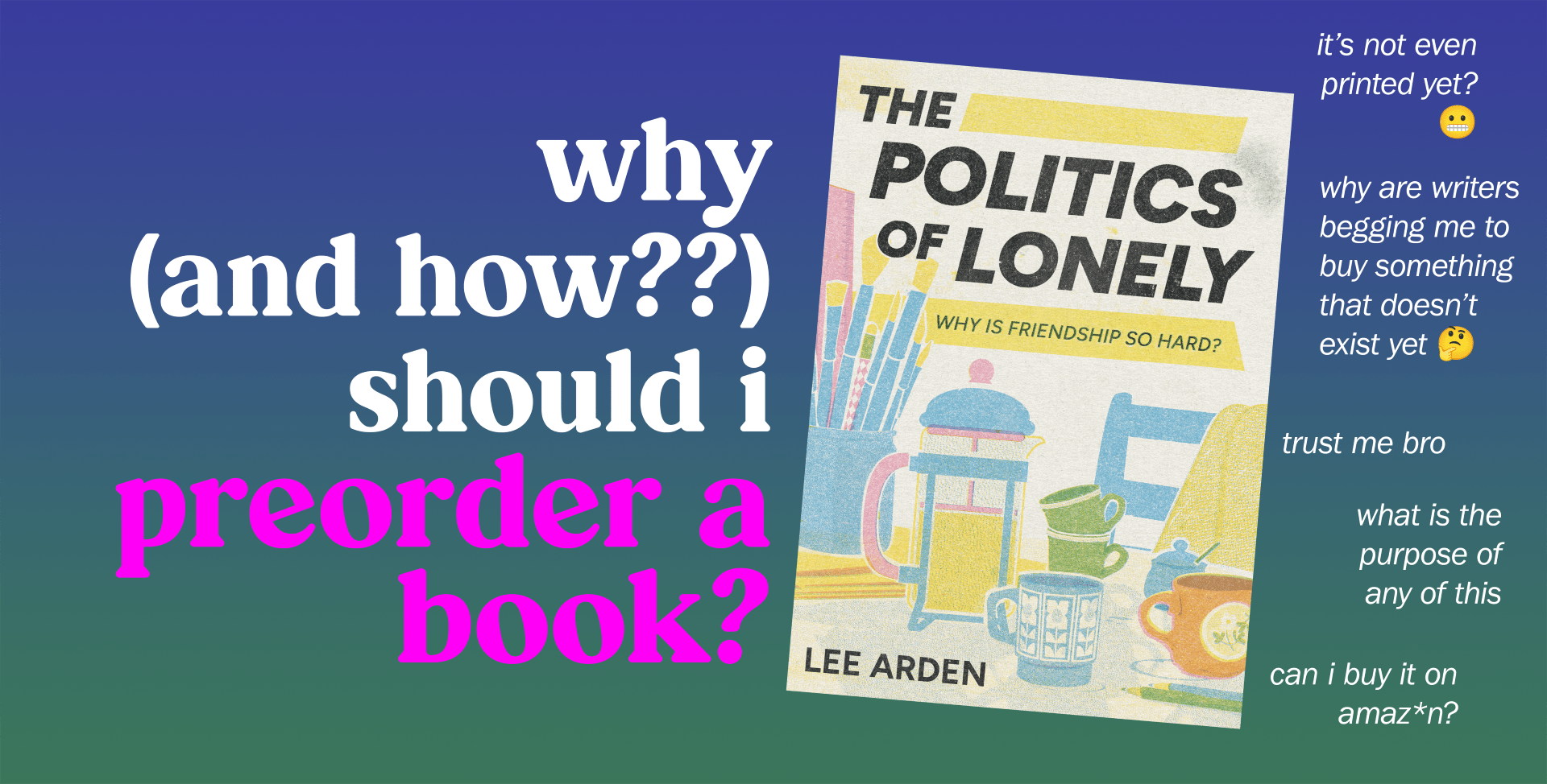 why and how should i preorder a book?